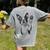 Boston Terrier Dog Raising Paw Idea Men Women Women's Comfort Colors T-Shirt Back Print Grey
