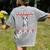 Boston Terrier Dog Santa Hat Men Kids Ugly Christmas Light Women's Comfort Colors T-Shirt Back Print Grey