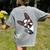 Boston Terrier Dog From Side Boston Bull Women's Comfort Colors T-Shirt Back Print Grey