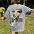 Boston Terrier Dog UFO Alien Extraterrestrial Selfie Women's Comfort Colors T-Shirt Back Print Grey