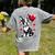Boston Terrier Dog Valentine's Day Dog Owner Women's Comfort Colors T-Shirt Back Print Grey