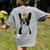 Boston Terrier Dog Wearing Crown For Men Women Girls Kids Women's Comfort Colors T-Shirt Back Print Grey
