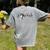 Boston Terrier EKG Heartbeat Heart Line Dog Lovers Women's Comfort Colors T-Shirt Back Print Grey