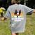 Boston Terrier Grandpa Dog Owner Boston Terrier Women's Comfort Colors T-Shirt Back Print Grey