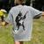 Boston Terrier Guitar Women's Comfort Colors T-Shirt Back Print Grey
