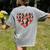 Boston Terrier Heart Valentine Boston Terrier Women's Comfort Colors T-Shirt Back Print Grey