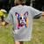 Boston Terrier Lover Pop Art Color Boston Terrier Dog For Men Women Girls Kids Women's Comfort Colors T-Shirt Back Print Grey