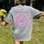 Boston Terrier Mama Cute Rainbow Paw Heart Shape Women's Comfort Colors T-Shirt Back Print Grey