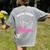 Boston Terrier Mom Women's Comfort Colors T-Shirt Back Print Grey