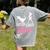 Boston Terrier Mom Boston Terrier Mom Women's Comfort Colors T-Shirt Back Print Grey