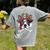 Boston Terrier Pirate T Shirt Jolly Roger Crossbones Skull Women's Comfort Colors T-Shirt Back Print Grey