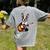 Boston Terrier Playing Guitar Boston Terrier Women's Comfort Colors T-Shirt Back Print Grey