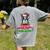 Boston Terrier Santa Claus Christmas Dog Women's Comfort Colors T-Shirt Back Print Grey
