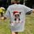 Boston Terrier Ugly Christmas Sweater Xmas For Adults Kids Women's Comfort Colors T-Shirt Back Print Grey