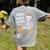Bruh The Math Ain't Mathin' Show Your Work Halloween Teacher Women's Comfort Colors T-Shirt Back Print Grey