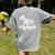 Bull Terrier Skeleton Birthday Halloween Kids Women's Comfort Colors T-Shirt Back Print Grey