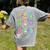 Bunny Reading Books Easter Day Librarian Teacher Book Women's Comfort Colors T-Shirt Back Print Grey Bunny Reading Books Easter Day Librarian Teacher Book Women's Comfort Colors T-Shirt Back Print Grey