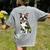 Camo Boston Terrier Pet Owner Camouflage Dog Lover Women's Comfort Colors T-Shirt Back Print Grey