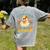 You Can't Scare Me I Teach 4th Grade Halloween Teacher Ghost Women's Comfort Colors T-Shirt Back Print Grey