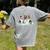 Christmas Boston Terrier Santa Dog Lover Women's Comfort Colors T-Shirt Back Print Grey