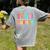 Color Special Education Squad Groovy Dream Team SPED Teacher Women's Comfort Colors T-Shirt Back Print Grey