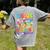 Color The World With Kindness Teachers Back To School Women's Comfort Colors T-Shirt Back Print Grey