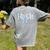 Coquette Bow Teach Teacher Happy First Day Back To School Women's Comfort Colors T-Shirt Back Print Grey