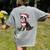 Cute Boston Terrier Dog Christmas Merry X-Mas Graphic Women's Comfort Colors T-Shirt Back Print Grey