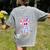 Cute Ghost Book Reading Halloween Teacher Top Girls Women Women's Comfort Colors T-Shirt Back Print Grey