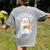 Cute Ghost Reading Book Librarian Teacher Halloween Costume Women's Comfort Colors T-Shirt Back Print Grey