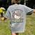 Cute Goose It's A Beautiful Day To Teach 1st Grade Teacher Women's Comfort Colors T-Shirt Back Print Grey