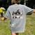 Cute Halloween Boston Terrier Dogs Witch Hat Ghost Dog For Men Women Kids Women's Comfort Colors T-Shirt Back Print Grey