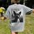 Dog Mom Dad Alien Selfie Boston Terrier UFO For Men Women Women's Comfort Colors T-Shirt Back Print Grey