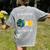 Earth Rotation Earth Day Science Teacher Kids Women Women's Comfort Colors T-Shirt Back Print Grey