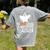 Faboolous Substitute Teacher Halloween Costume Women's Comfort Colors T-Shirt Back Print Grey