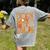 Fall In Love With Music Groovy Thanksgiving Music Teacher Men Women Girls Kids Women's Comfort Colors T-Shirt Back Print Grey