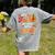 Lets Fall In Love With PE Teacher Thanksgiving Women's Comfort Colors T-Shirt Back Print Grey