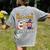 Are You Fall O Ween Directions Halloween Teacher Ghost Women's Comfort Colors T-Shirt Back Print Grey