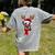 Family Matching Reindeer Xmas Boston Terrier Christmas Women's Comfort Colors T-Shirt Back Print Grey