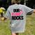 Our Flock Rocks Flamingo Mother's Day Teacher Women's Comfort Colors T-Shirt Back Print Grey Our Flock Rocks Flamingo Mother's Day Teacher Women's Comfort Colors T-Shirt Back Print Grey