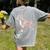 Floral FLower Boston Terrier Mom Grandma Women's Comfort Colors T-Shirt Back Print Grey