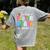 In My Fourth Grade Era 4th Grade Girl Teacher Back To School Women's Comfort Colors T-Shirt Back Print Grey