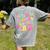 In My Glowing Teacher Era Teaching Back To School Women's Comfort Colors T-Shirt Back Print Grey In My Glowing Teacher Era Teaching Back To School Women's Comfort Colors T-Shirt Back Print Grey