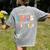 Groovy Some Call It Chaos We Call It Kindergarten Teacher Women's Comfort Colors T-Shirt Back Print Grey