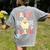 Groovy Teacher Halloween Retro Trick Or Teach Floral Ghost Women's Comfort Colors T-Shirt Back Print Grey Groovy Teacher Halloween Retro Trick Or Teach Floral Ghost Women's Comfort Colors T-Shirt Back Print Grey