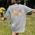 Groovy Toddler Teacher Appreciation Back To School Women's Comfort Colors T-Shirt Back Print Grey