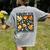Growth Not Perfection Abstract Florals SPED Teacher Women's Comfort Colors T-Shirt Back Print Grey