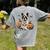 Halloween Boston Terrier Ghost Women's Comfort Colors T-Shirt Back Print Grey