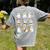 Halloween Ghost Music Teacher Playing Instruments Women's Comfort Colors T-Shirt Back Print Grey