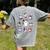 Halloween PE Teacher Ghost Playing Sports Physical Education Women's Comfort Colors T-Shirt Back Print Grey